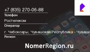Кто звонил с 8352700688 - регион и оператор